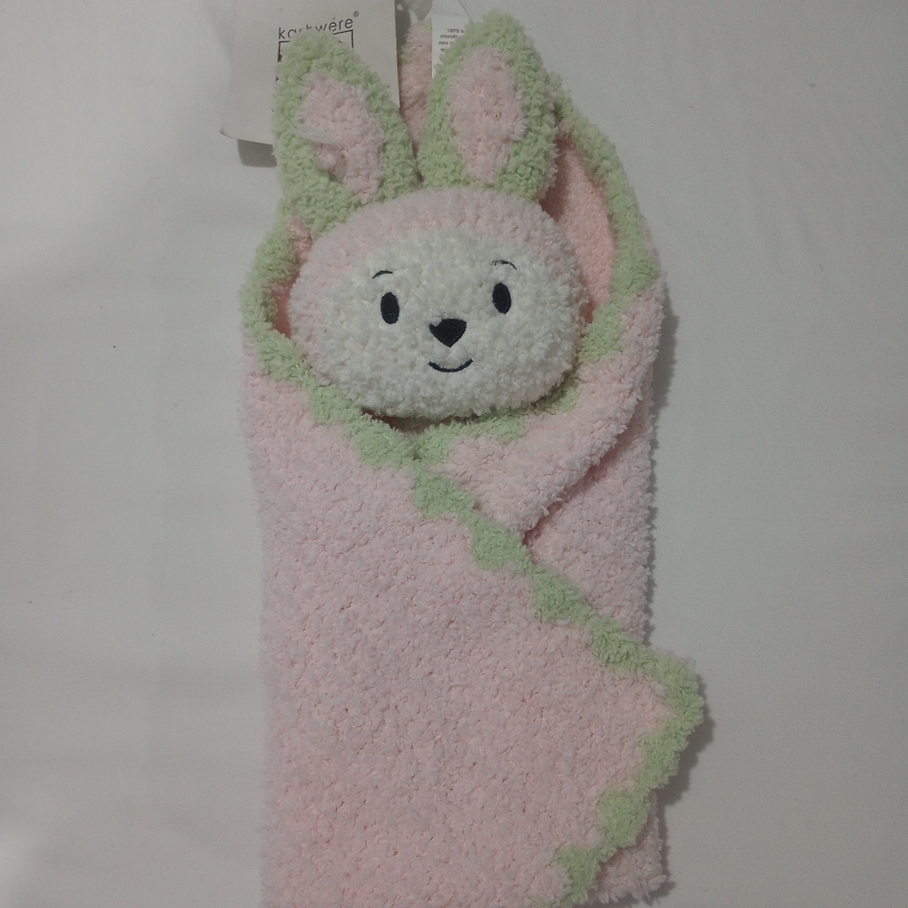 Koala Baby Pink and Green Bunny Hooded Towel